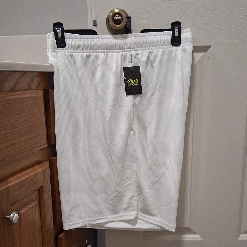 Athletic Works White Men's Athletic Shorts - Picture 5 of 5